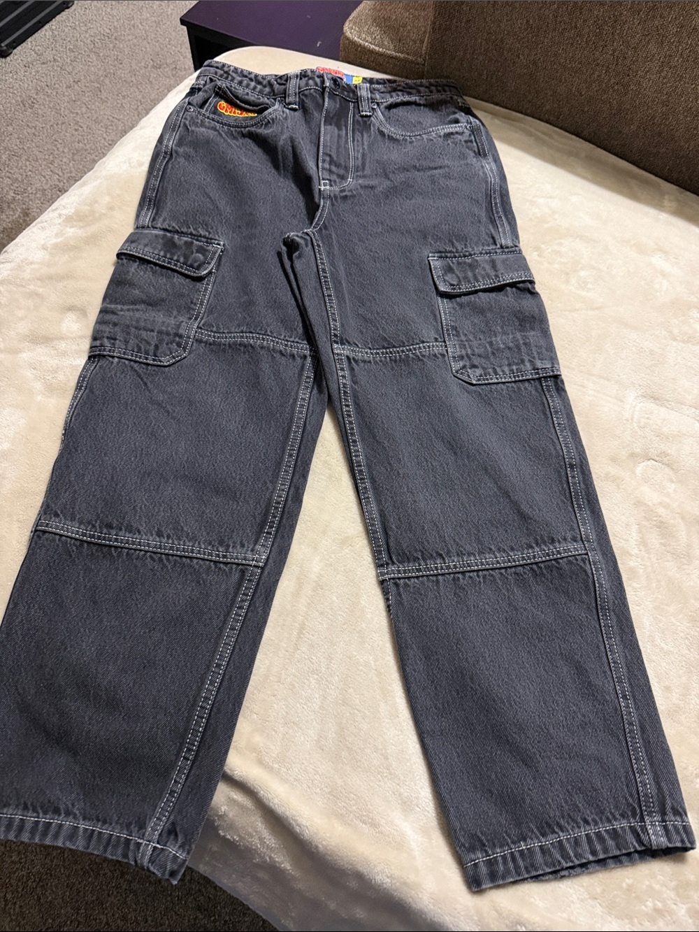 Black Empyre Cargo Jeans Size 28